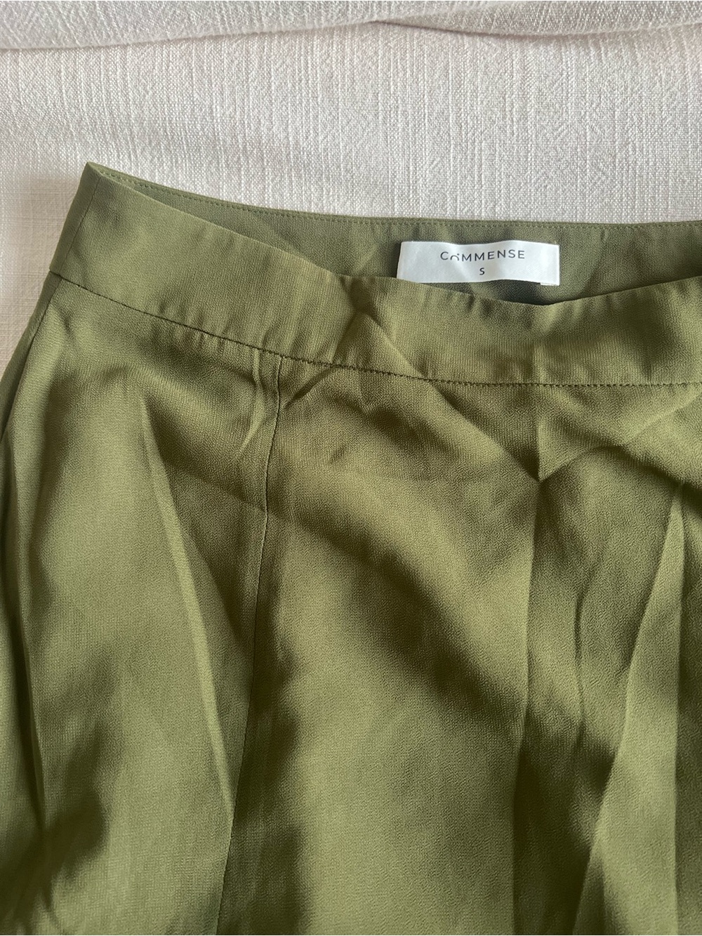 Commense Olive Green A-Line Maxi Skirt - Picture 2 of 4